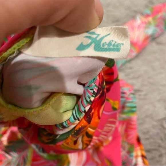 Hobie Girls Flor All Nothing One-Piece Rashguard Swimsuit 8/10 Tropical pink - Picture 8 of 8